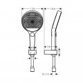 Душовий гарнітур Hansgrohe Rainfinity 26852700 130, 3jet, білий матовий - Фото 1